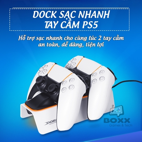 Dock sạc nhanh cho tay cầm PS5, Đế sạc tay cầm PS5 DualSense Cosmic Red