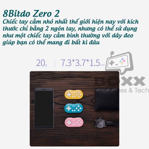 Tay Cầm Chơi Game Bluetooth 8bitdo Zero 2
