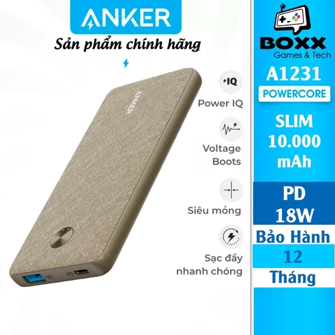 Pin dự phòng Anker PowerCore III Sense 10K A1231 PD 18W