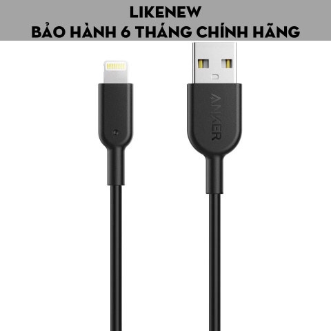 Dây Cáp Sạc Lightning, Type C Anker PowerLine II 0.9m Model : A8163, A8432 - Dùng cho Iphone, Ipad, Samsung