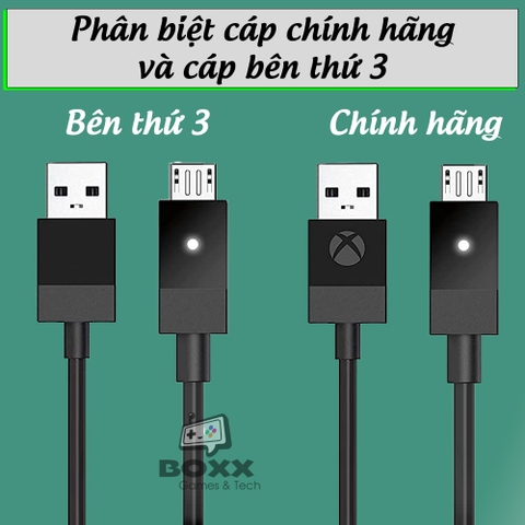 Dây Cáp USB cho tay cầm chơi game Xbox One, Xbox one S, Dualshock PS4, cáp sạc PS4