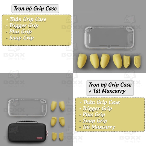Ốp lưng GripCase hãng Skull & Co cho Nintendo Switch Lite, GripCase màu Gray
