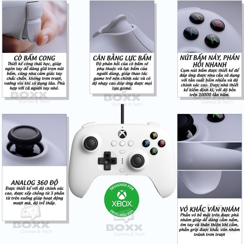 Tay cầm chơi game cho Laptop, PC, Xbox 8BitDo Ultimate Wired Controller