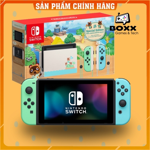 Máy chơi game Nintendo Switch V2 Animal Crossing, bảo hành 12 tháng kèm quà tặng