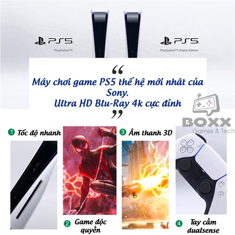 Máy PS5, Máy Playstation 5 bản Standard kèm quà tặng