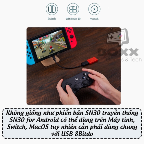 Tay cầm chơi game bluetooth 8Bitdo SN30 Pro cho điện thoại Android