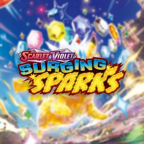 pokemon etb surging sparks booster pack full box