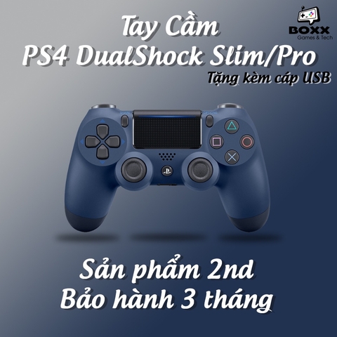 Tay cầm PS4 chính hãng 2nd nhiều màu, tay cầm ps4 dualshock kèm quà tặng