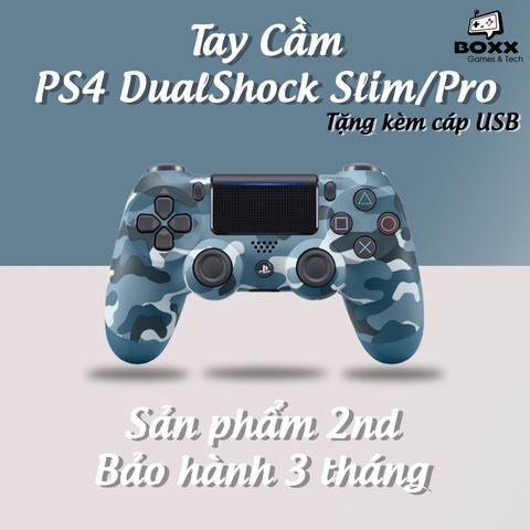 Tay cầm PS4 chính hãng 2nd nhiều màu, tay cầm ps4 dualshock kèm quà tặng