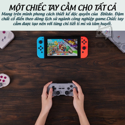 Tay cầm chơi game bluetooth 8Bitdo SN30 Pro Classic cho Nintendo Switch, Windows, Điện thoại