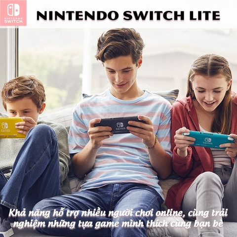 Máy game Nintendo Switch Lite - Màu Cool Blue, bảo hành 12 tháng kèm quà tặng