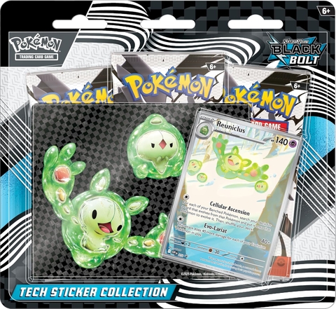 Pokemon Black Bolt sticker set kèm booster pack Scarlet Violet