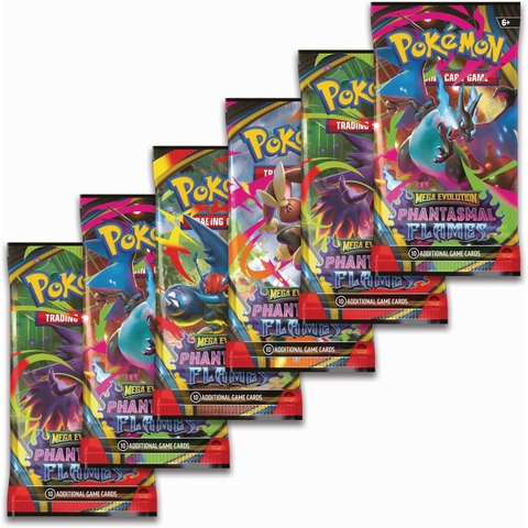 Booster Bundle Pokemon TCG Phantasmal Flames mở pack săn thẻ hiếm