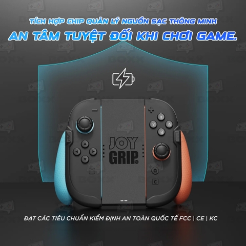 Grip Sạc JoyCon Nintendo Switch 2 Skull & Co. JoyGrip Pro gắn Joy-Con Nintendo Switch 2