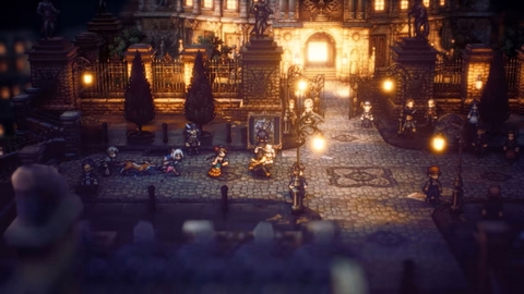 Bối cảnh thị trấn lung linh huyền ảo trong Octopath Traveler
