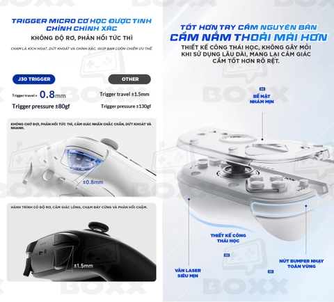 Tay cầm Aolion J30 Nintendo Switch 2 màu trắng tím chính hãng