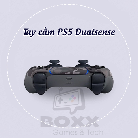 Tay Cầm PS5 DualSense PlayStation 5 Gray Camo