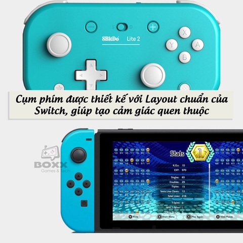 Tay cầm chơi game bluetooth 8Bitdo Lite 2 - Nintendo Switch