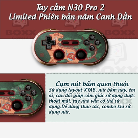 Tay cầm chơi game bluetooth 8Bitdo N30 Pro 2 - Nintendo Switch