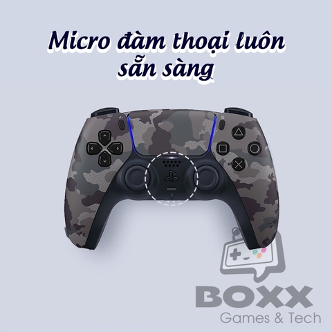 Tay Cầm PS5 DualSense PlayStation 5 Gray Camo