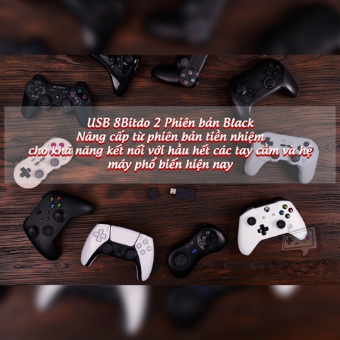 USB 8Bitdo cho tay cầm Xbox, PS4, PS5, Pro Controller