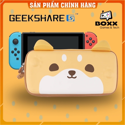 Túi đựng máy Nintendo Switch Oled, V1, V2 chính hãng GeekShare Chó Shiba