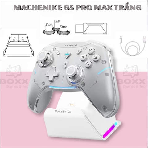 Tay cầm chơi game MACHENIKE G5 Pro Phím cơ, Hall Effect, Macro cho Nintendo Switch, PC, Laptop, Steam Deck