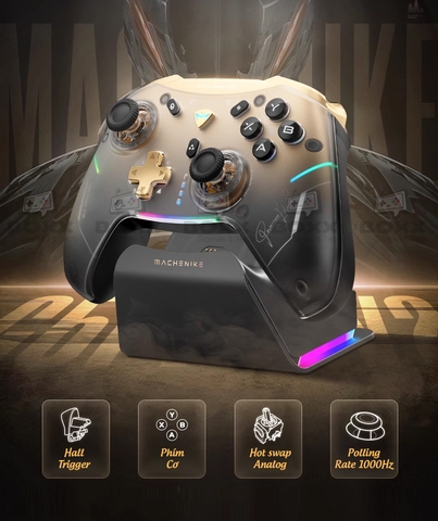 Tay cầm chơi game MACHENIKE G5 Pro Phím cơ, Hall Effect, Macro cho Nintendo Switch, PC, Laptop, Steam Deck