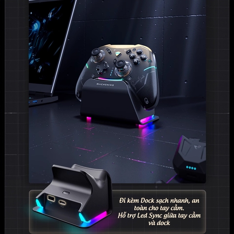 Tay cầm chơi game MACHENIKE G5 Pro Phím cơ, Hall Effect, Macro cho Nintendo Switch, PC, Laptop, Steam Deck
