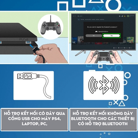 Tay cầm Ps4 Slim/Pro chính hãng nhiều màu, tay cầm chơi game ps4 dualshock
