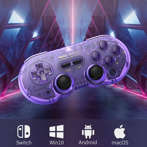 Tay cầm chơi game bluetooth 8Bitdo SN30 Pro Jade Green - Dùng cho Nintendo Switch, Windows, Điện Thoại