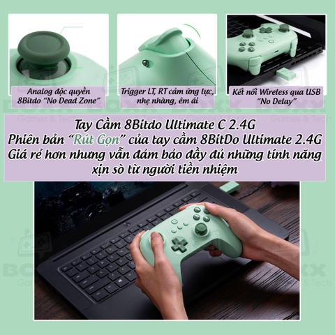 Tay cầm 8BitDo Ultimate C 2.4G Wireless Controller kèm USB Receiver