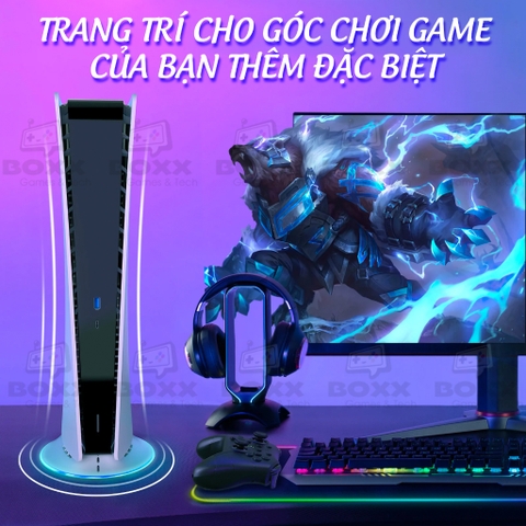 Đế Tản Nhiệt cho máy PS5 Playstation 5 kèm đèn LED RGB chính hãng IINE