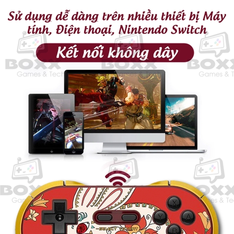 Tay cầm chơi game 8Bitdo N30 Pro 2 Year Of The Rabbit cho Nintendo Switch, Máy Tính, Điện Thoại