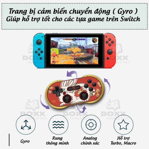 Tay cầm chơi game 8Bitdo N30 Pro 2 Year Of The Rabbit cho Nintendo Switch, Máy Tính, Điện Thoại
