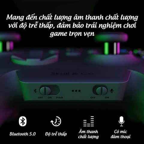 Skull & Co AudioBox Adapter kết nối tai nghe Bluetooth 5.0 cho tay cầm Xbox One S, Xbox Series X, Xbox Elite Series 2