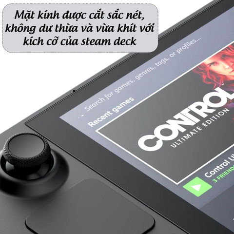 Kính cường lực cho Steam Deck, tấm dán màn hình Steam Deck chính hãng Skull & Co set 2 miếng