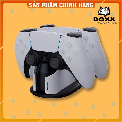 Dock sạc nhanh cho tay cầm PS5 chính hãng SparkFox kèm Adapter