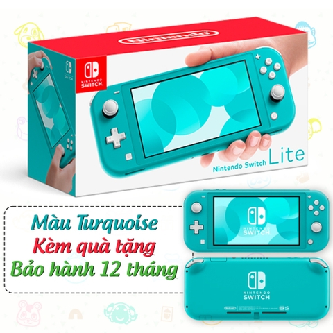 Máy game Nintendo Switch Lite - Màu Cool Blue, bảo hành 12 tháng kèm quà tặng