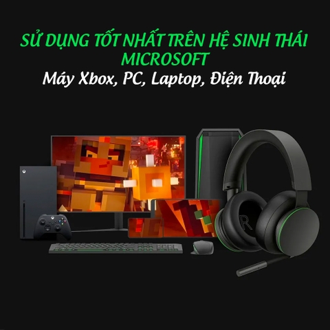 Tai Nghe Xbox Wireless Headset cho Xbox Series X, Xbox One S, Windows, Điện Thoại