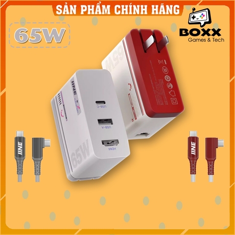 Bộ Sạc 65W + Dock chuyển HDMI Video, LAN cho Nintendo Switch, Steam Deck, ROG Ally chính hãng IINE