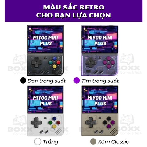 Máy chơi game cầm tay Miyoo Mini Plus Game Retro điện tử cổ điển NES, SNES, SFC, PSP, PS1, GB, NDS, N64