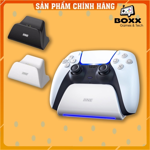 Dock Sạc cho Tay Cầm PS5 DualSense, Đế sạc tay cầm PlayStation 5 chính hãng IINE