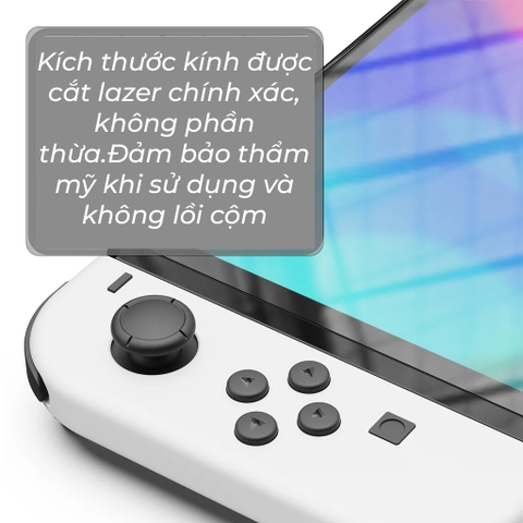 Kính cường lực cho Nintendo Switch Oled, set 2 tấm dán màn hình Nintendo Switch Oled chính hãng Skull & Co