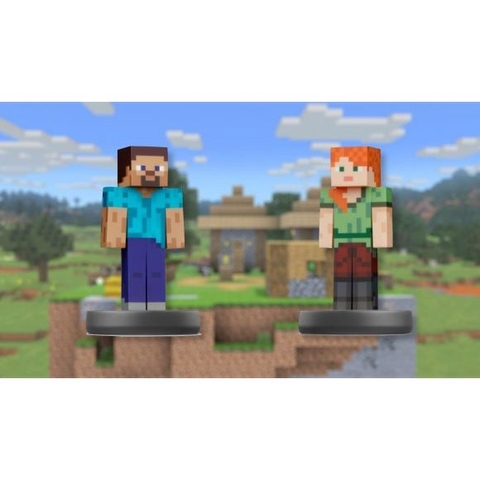 Mô hình Amiibo Minecraft Steve & Alex chính hãng Nintendo