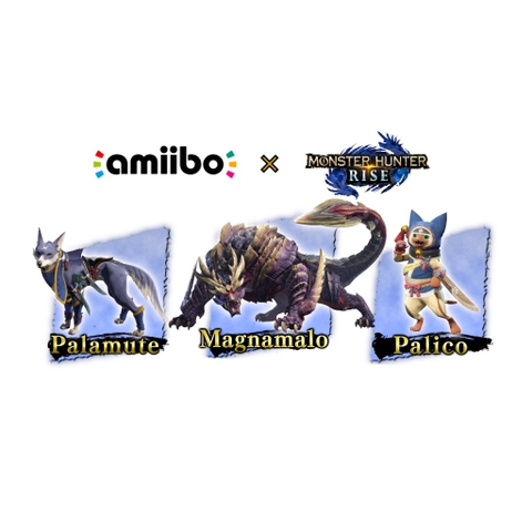 Mô hình Amiibo Monster Hunter Palico & Tsukino chính hãng Nintendo Switch