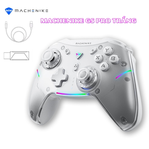 Tay cầm MACHENIKE G5 Pro Max Phím cơ, Analog Hall Effect, Macro kèm Dock Sạc cho Nintendo Switch, PC, Laptop, Steam Deck