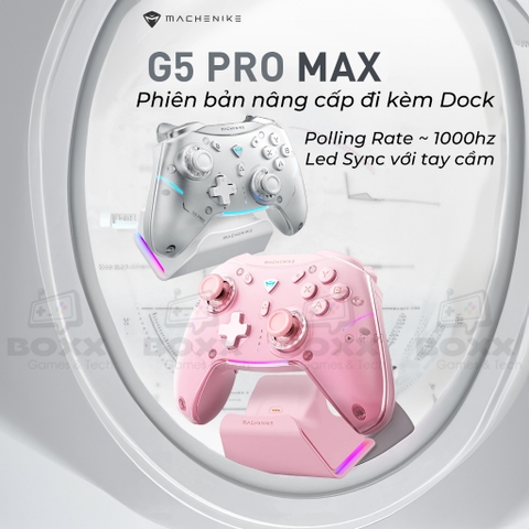 Tay cầm MACHENIKE G5 Pro Max Phím cơ, Analog Hall Effect, Macro kèm Dock Sạc cho Nintendo Switch, PC, Laptop, Steam Deck