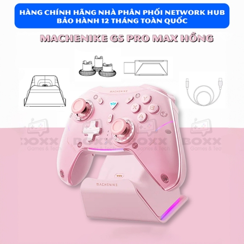 Tay cầm MACHENIKE G5 Pro Max Phím cơ, Analog Hall Effect, Macro kèm Dock Sạc cho Nintendo Switch, PC, Laptop, Steam Deck
