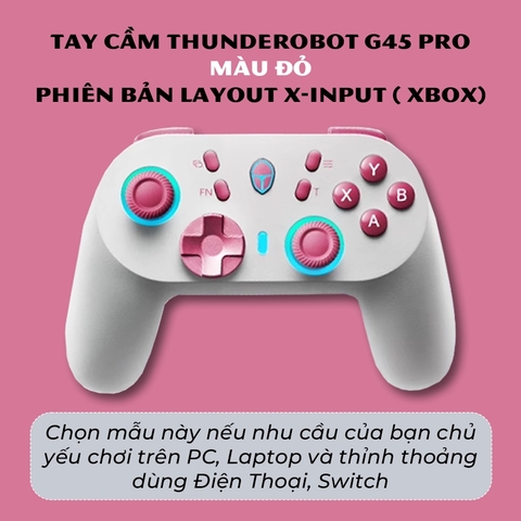 Tay Cầm ThundeRobot G45 Pro bản PC sử dụng phím cơ, Analog Hall Effect, Macro cho PC, Laptop, Điện Thoại